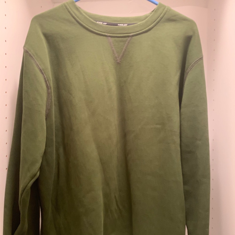 olive green sweatshirt